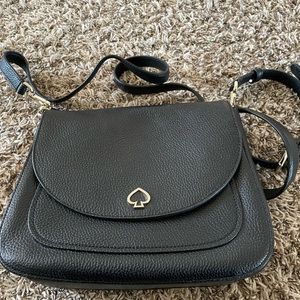 Like New KATE SPADE “Kailee” medium flap purse/bag.  Black Leather.
